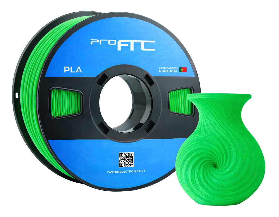 Filamento de Impressão 3D PLA 1,75mm 1Kg (Verde Neon) - ProFTC