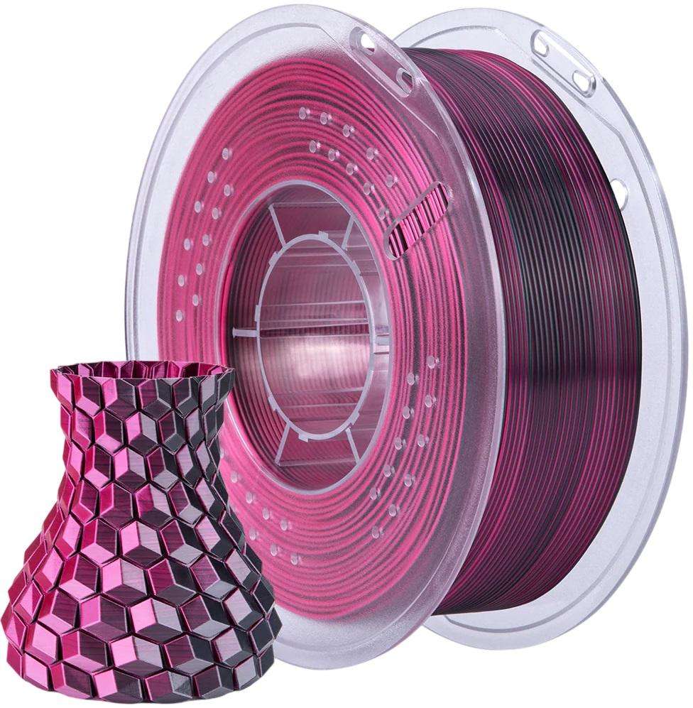 Filamento de Impressão 3D PLA SILK 1,75mm 1Kg (Preto/Vermelho) - ELEGOO