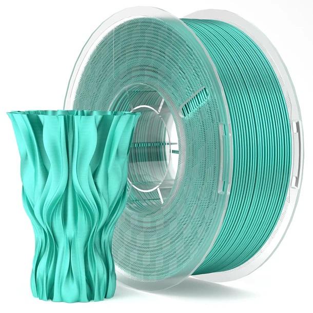Filamento de Impressão 3D PLA SILK 1,75mm 1Kg (Verde Menta) - ELEGOO