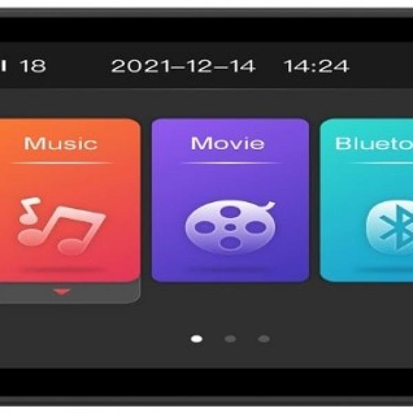 Auto - Rádio FM Tátil 1DIN 6,86 CarPlay / Android Auto / FM / Bluetooth / Mirrorlink - WELL