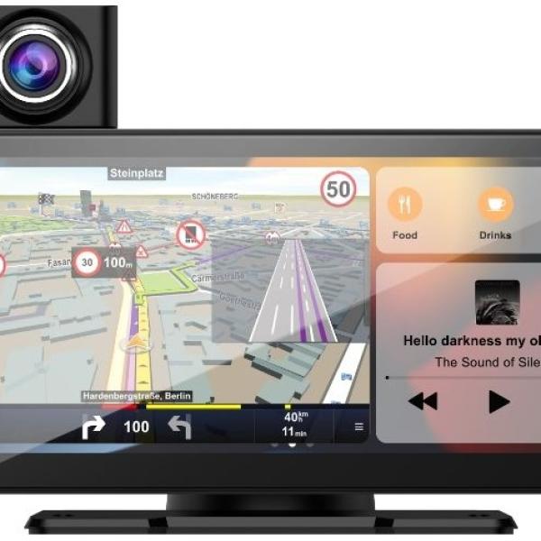 Estação Multimédia CarPlay Ecrã Tátil 8,9 IPS s/ Fios Android Auto c/ Câmara 360º + Traseira - WELL