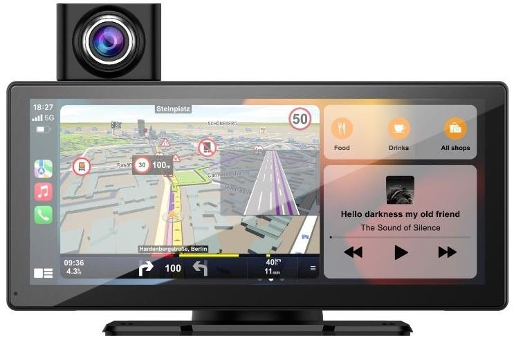 Estação Multimédia CarPlay Ecrã Tátil 8,9 IPS s/ Fios Android Auto c/ Câmara 360º + Traseira - WELL