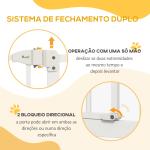 Barreira de Segurança para Cães com Largura Ajustável 74 - 100 cm e Extensões para Escadas e Portas Branco