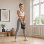 Peso Russo de 6 kg Kettlebell Fitness Preenchido de Areia com Punho Largo Antiderrapante 20x13x22 cm Preto
