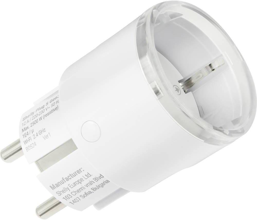 Tomada Inteligente Wi - Fi Matter c/ Medidor Consumo 220V 2500W 12A (Branco) - Shelly Plug S MTR Gen3