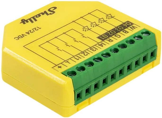 Módulo Controlador Inteligente Wi - Fi/Bluetooth p/ Fitas LED RGBW 12/24VDC - Shelly Plus RGBW PM