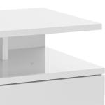 Conjunto de 2 Mesas de Cabeceira Flutuante com 1 Gaveta e Prateleira Aberta Montado na Parede 35x32x22,5 cm Branco