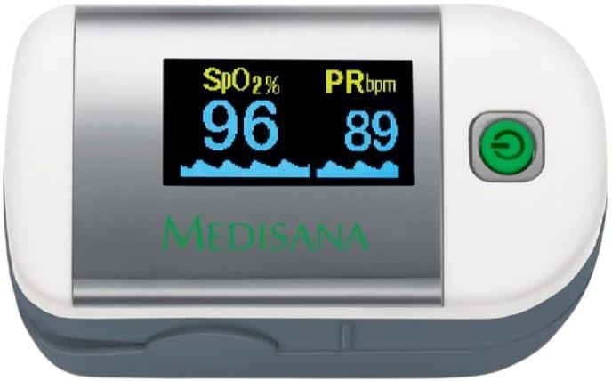 Oxímetro de Dedo PM - 100 (Prateado/Branco) - MEDISANA