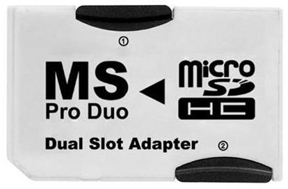 Adaptador Conversor Cartão Memória 2x MicroSDHC - Memory Stick Pro Duo