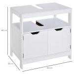 Armário Sob Lavatório com Prateleira Anti - Inclinação 60x30x60 cm Branco
