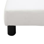 Apoio para os Pés Octomano Banco Pequeno Estofado em Pele Sintética com Assento Acolchoado e Pés de Plástico 40x30x24 cm Branco