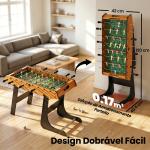 Mesa de Matraquilho Dobrável Matraquilho com 22 Jogadores e 2 Placares para Crianças e Adultos 98x42x62,5 cm Madeira e Preto