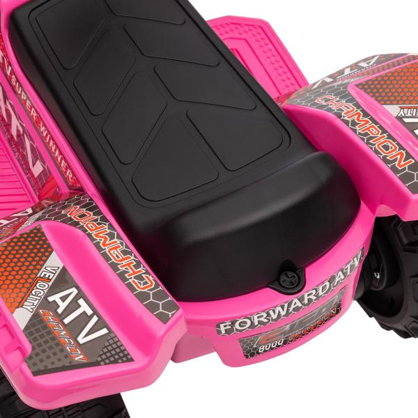 Quadriciclo Elétrico para Crianças Veículo Elétrico a Bateria 6V Infantil com Velocidade 2km/h 70x42x45 cm Rosa