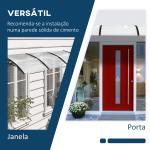 Marquise de proteção solar e chuva para portas e janelas de policarbonato de 5mm 295x90x25 cm Transparente