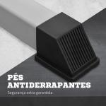 Suporte para Barras de Pesos Ajustável 2 Peças de Aço Treinamento em Casa Peso 200 kg 58,5x75,5x136 - 176 cm Prata e Preto
