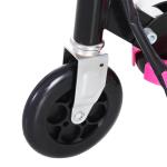 Trotinete Elétrica Dobrável para Crianças e Adolescentes acima de 7 Anos Velocidade de 10km/h Trotinete Elétrica com Guiador Ajustável e Freios Carga Máxima 50kg 78x37x89 - 95cm Rosa