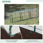 Estufa para Jardim Estufa Pequena para Cultivo de Plantas com 3 Janelas 350x100x80 cm Transparente e Verde