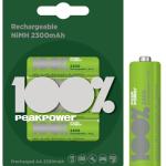 Blister 4 Pilhas Recarregáveis 1,2V AA Ni - Mh 2300mAh - PEAK POWER
