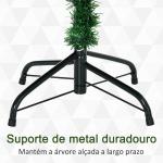 Árvore Artificial de Natal com Base Dobrável 934 Galhos PE e PVC Árvore de Natal Decorativa para Exterior Interior Ø105x210cm Verde