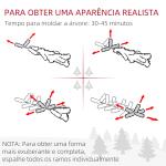 Árvore de Natal 180 cm com 1000 Ramos de PVC e Suporte de Aço Decoração de Natal para Interior Verde