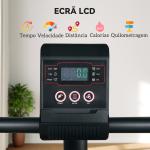 Bicicleta Estática Silenciosa de 8 Níveis de Resistência Magnética com Assento Ajustável Ecrã LCD 103 - 139x61x100,5 cm Preto