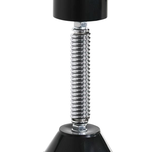 Punching Ball de Boxe Montado na Parede Altura Ajustável com Barra Giratória e Inflador 79x72x20cm Preto e Vermelho