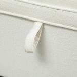 Banco de Armazenamento com 2 Dobradiças de Segurança Tampa Rebatível para Sala de Estar Quarto 120x40x48 cm Creme