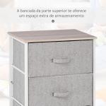 Cómoda Organizador com 4 Gavetas de tecido para sala de estar quarto 45x30x92cm
