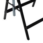Conjunto de 2 Cavaletes Telescópicos Dobráveis com Altura Ajustável Cavaletes de Serra de Aço para Mesa de Trabalho Carga 200kg 68x58x80 - 130cm Preto