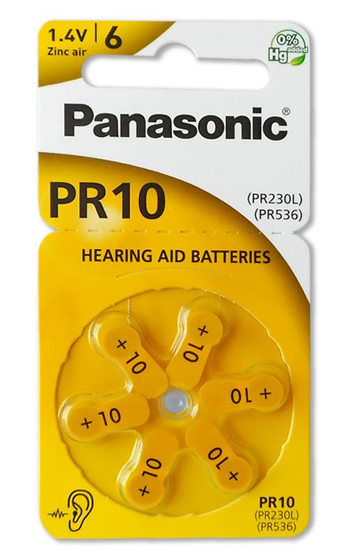 Pack 6x Pilhas p/ Aparelhos Auditivos - PR70/PR10/PR230/AZA10 - PANASONIC