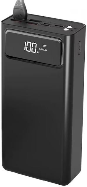 PowerBank 30000mAh c/ Ecrã LCD + Lanterna (4x USB / Micro USB / USB - C / Lightning) - XO