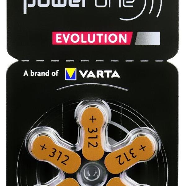 Pack 6x Pilhas p/ Aparelhos Auditivos - PR312/PR41/AZA312 - VARTA