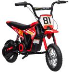 Mota Elétrica para Crianças 24V com Motor 250W Velocidade de 6 - 16km/h Rodas de 30,5 cm para Crianças de 8 - 12 Anos Vermelho