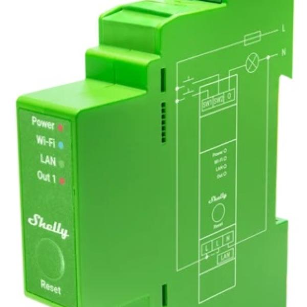 Módulo Controlador Dimmer Inteligente p/ Calha DIN 1 Canal 200W - Shelly Pro Dimmer 1PM