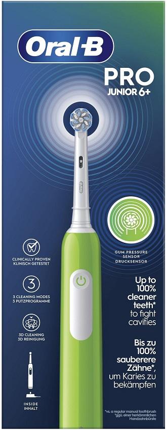 Escova de Dentes Elétrica Oral - B Pro Junior 6+ (Verde) - BRAUN