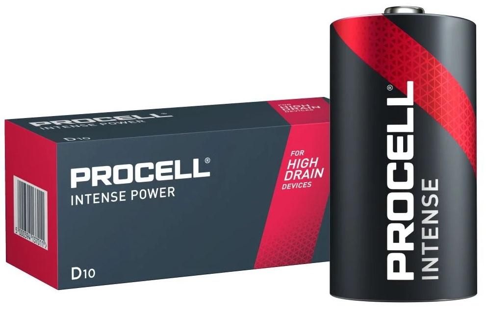 Emb. 10x Pilhas Industriais Alcalinas 1,5V D / LR20 - PROCELL by DURACELL Intense Power PX1300