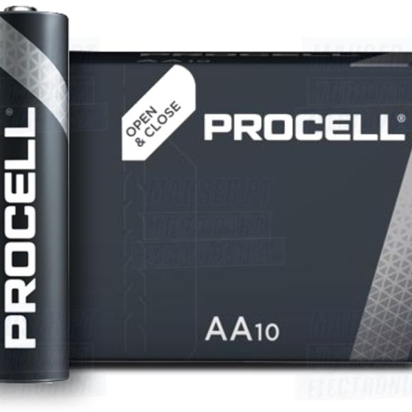 Emb. 10x Pilhas Industriais Alcalinas 1,5V LR6 AA - PROCELL by DURACELL Constant PC1500