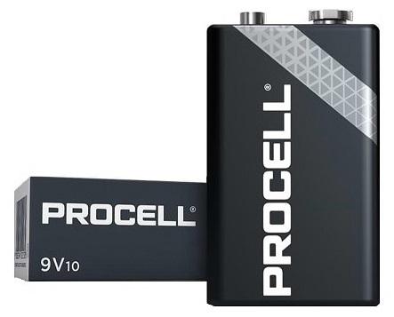 Emb. 10x Pilhas Industriais Alcalinas 9V 6LR61 - PROCELL by DURACELL PC1604