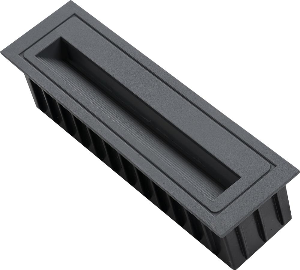 Projector Encastrar Muro LED 6W Branco 4000K 650Lm (IP65) - Aro Cinza
