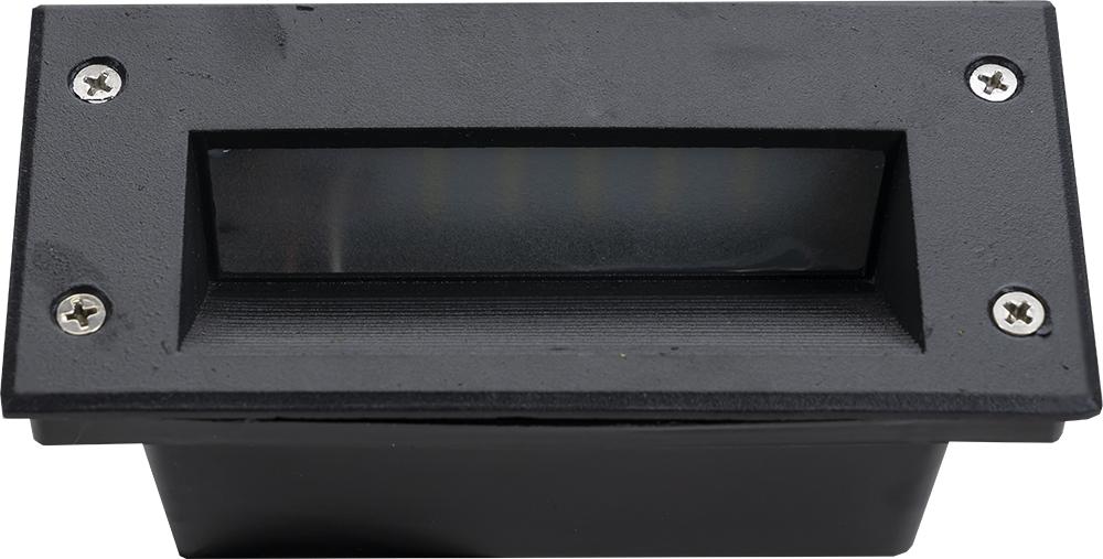 Projector Encastrar Muro LED 3W Branco F. 6000K 300Lm (IP65) - Aro Alumínio