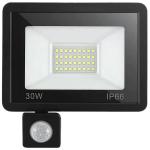 Projector LED IP66 220V Branco F. 6000K 30W 2700Lm c/ Sensor