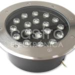 Projector LED p/ Encastrar IP65 220V AC 18W Branco F. 6000K 1800Lm