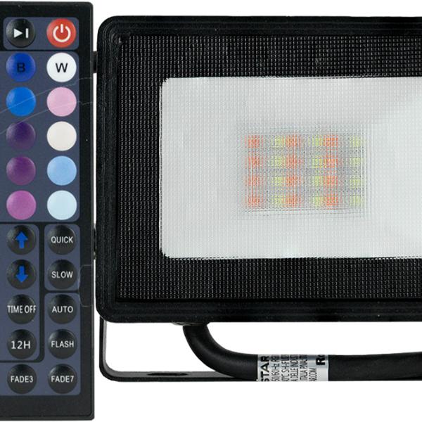 Projector LED RGB IP65 220VAC 20W com Comando