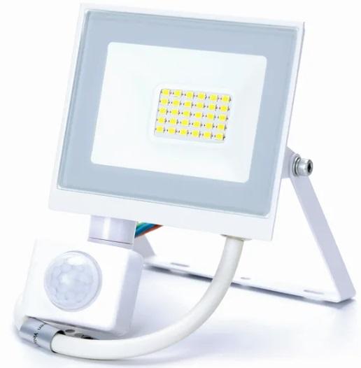 Projector LED IP65 220V Branco 4000K 20W 1800Lm c/ Sensor (Branco)