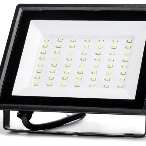 Projector LED Slim IP66 220VAC Branco F. 6000K 50W 4300Lm