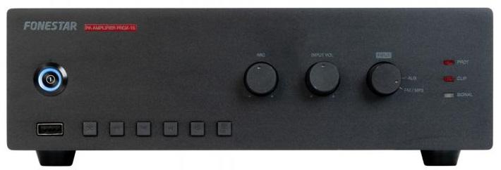 Amplificador PA Linha 100V / 4ohm 15W RMS USB/MP3/FM (12/220V) - FONESTAR