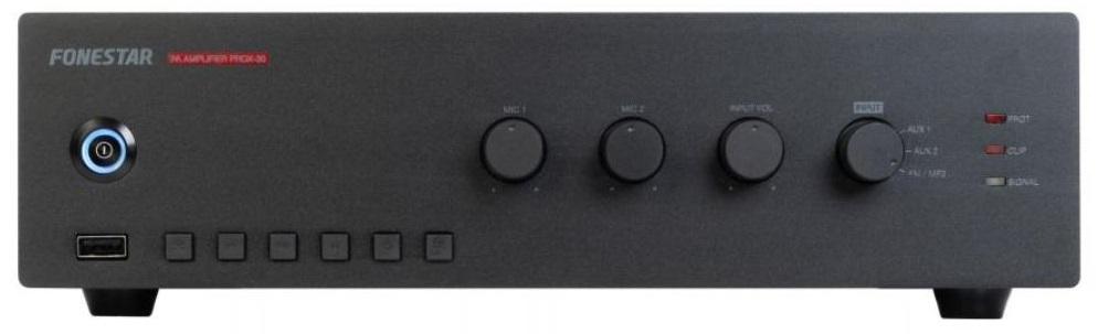 Amplificador Linha 100V / 4ohm 30W RMS USB/MP3/FM - FONESTAR
