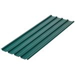 Conjunto de 12 Painéis para Teto de Aço Galvanizado Chapas Perfiladas de Teto 7m² para Abrigo de Ferramentas 129x45cm Verde