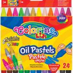 Pastel Óleo Triangular 24 Cores (Dourado Prateado e Neon) - COLORINO