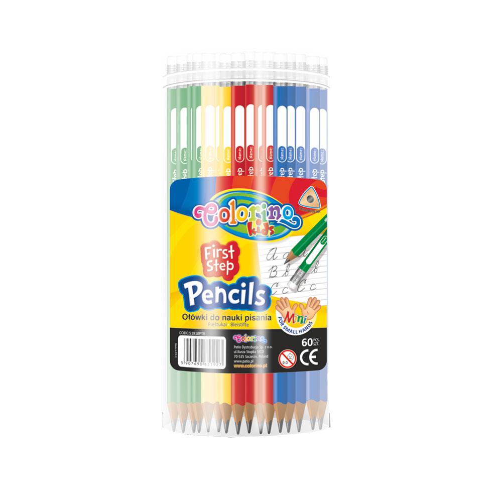 60 Lápis 2B Triangular Colorino PVC Drum